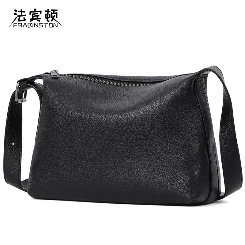 FRABINSTON/法宾顿头层牛皮男包软面街头潮流男士单肩斜挎男士包