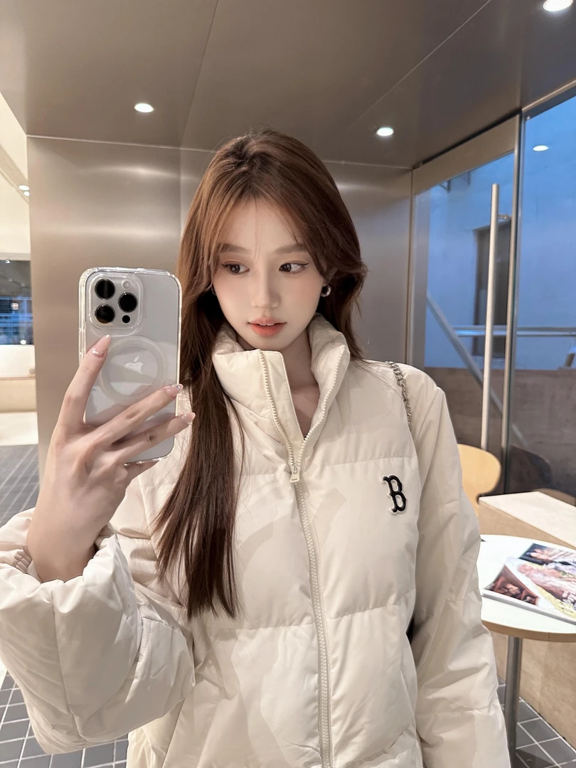 【三折专区】NY官方正版2025冬季新款白鸭绒短款羽绒服保暖外套女