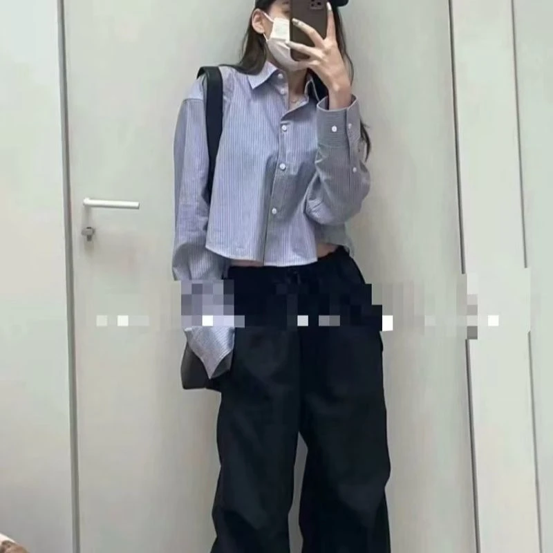 竖条纹衬衣6211蓝色