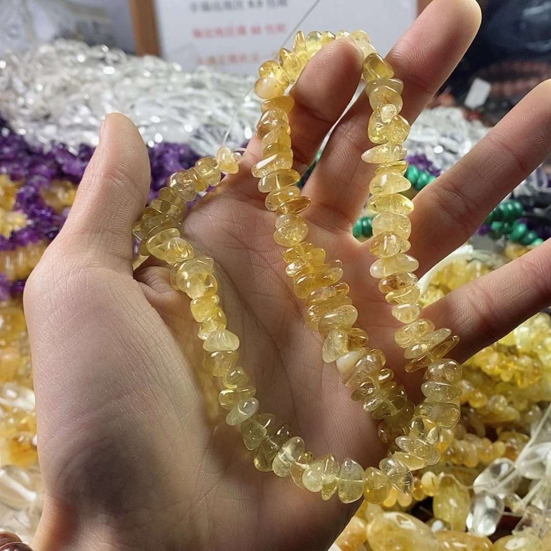 玛瑙/玉髓珠宝半成品未镶嵌玉*蝉一条天然黄水晶C180