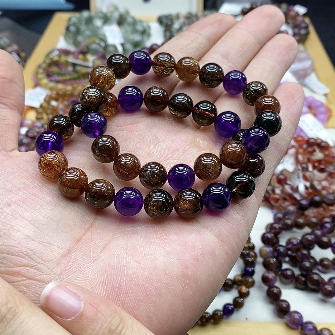 水晶手链未镶嵌多样性发货发一条