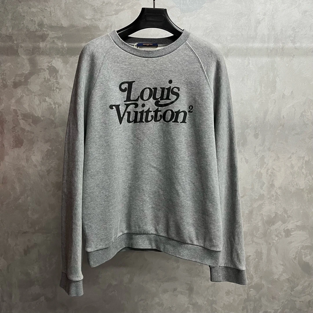 99新 LouisVuitton/路易威登 灰色nigo联名款休闲套头卫衣/xl