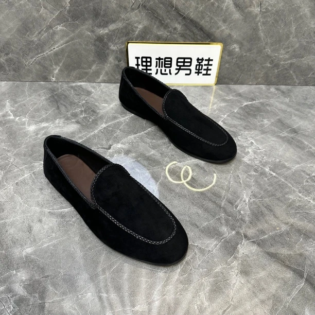 D百搭豆豆鞋软底软面韩版薄底男鞋商务休闲鞋