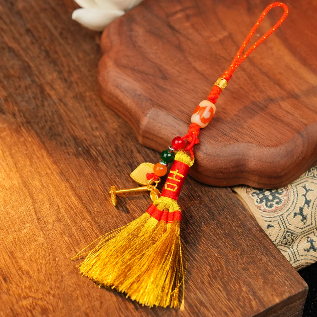 非金属布艺吊坠 坛城三Y珠珠扫把挂件LDX0300112