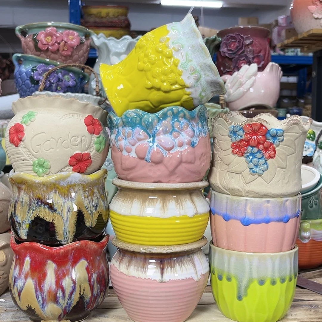 陶瓷陶瓷花盆特价上新口8-10厘米