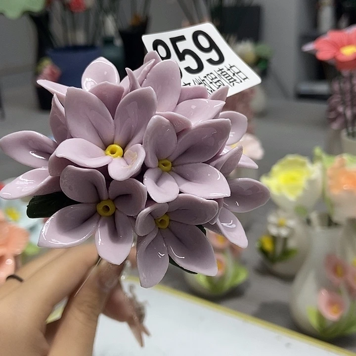 陶瓷纯手工捏花设计