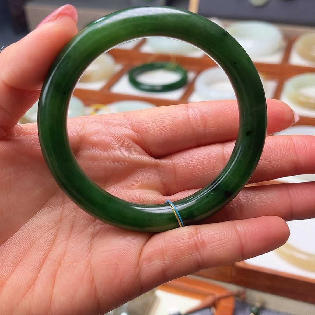 和田玉未镶嵌手镯57.8