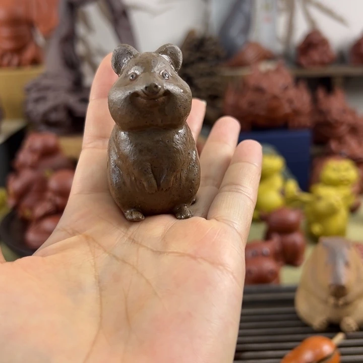 紫砂茶宠紫砂绅士鼠