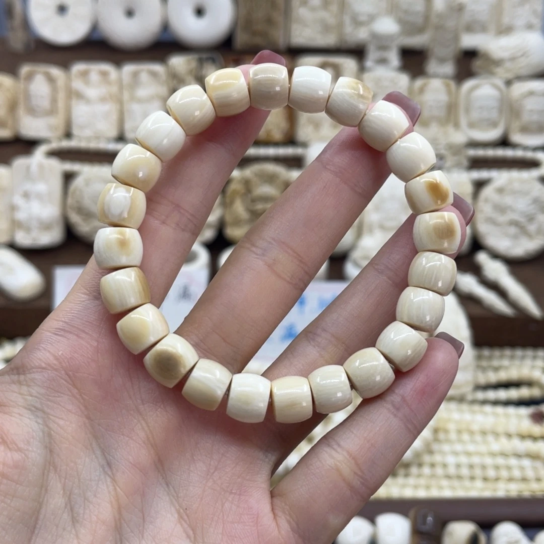 木质类猛犸牙福利手串无裂卡9.3mm