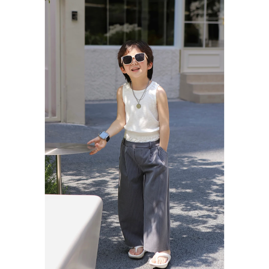 【现货】伟伟同款【自在Trip】2025夏季新品条纹裤童装WW0630