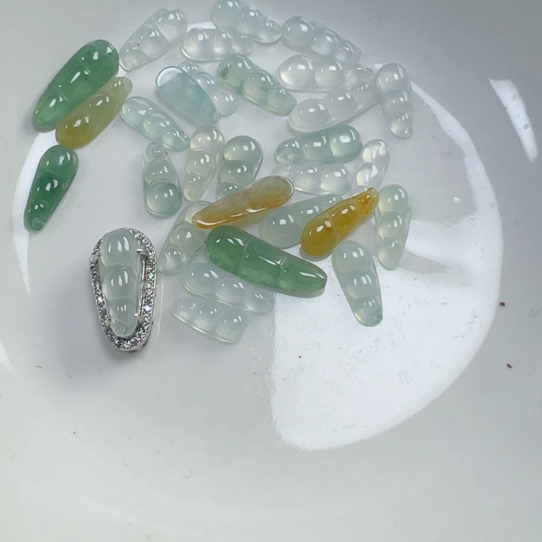 翡翠散珠豆子一个可挑