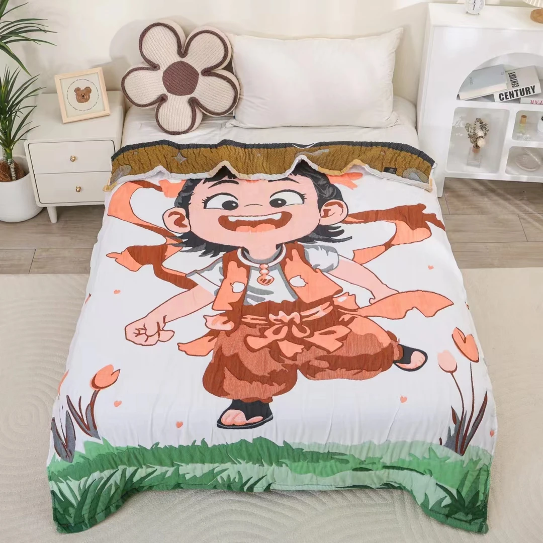 【新疆包邮】十层1.5米加厚亲肤透气泡芙被面包被可机洗宿舍家用