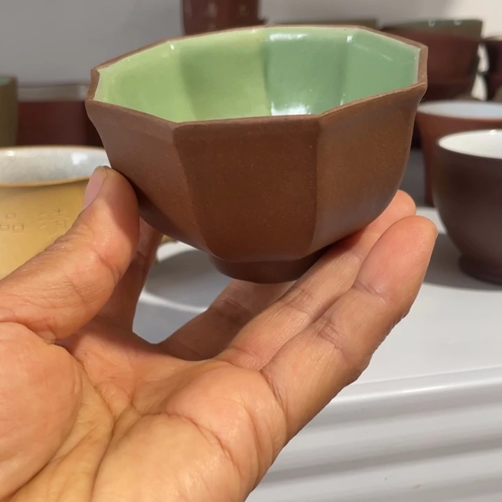 紫砂茶壶九方杯子