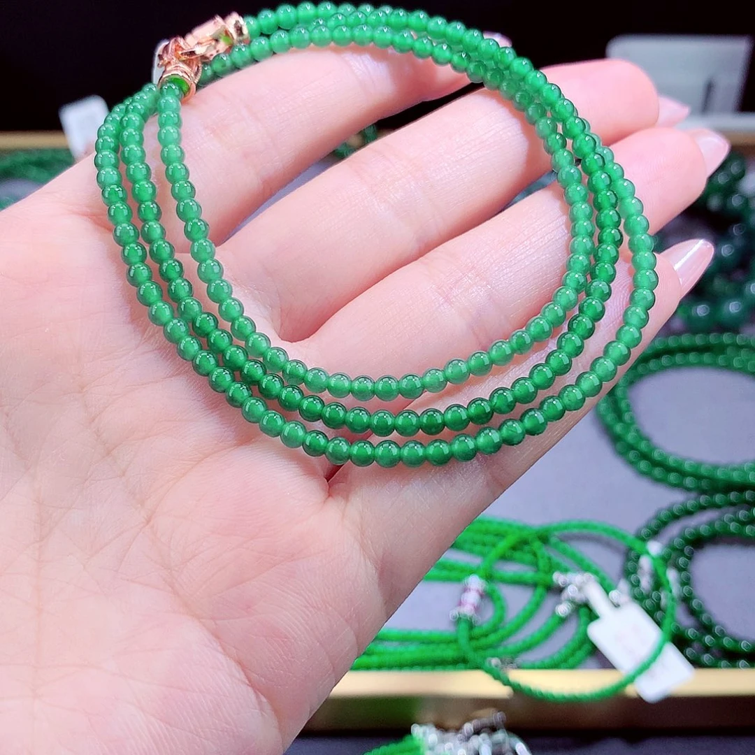 翡翠未镶嵌毛衣链