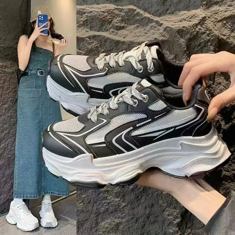 休闲网红时尚ins潮老爹鞋春秋新款小个子百搭老爹鞋