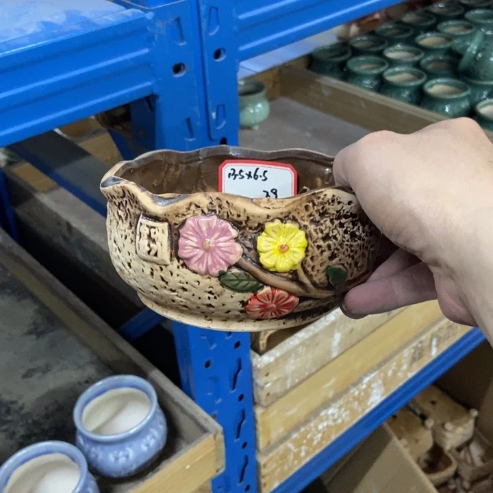 陶瓷花盆单场满9.9发13.5*6.5