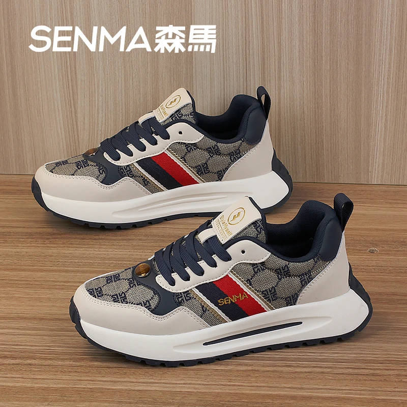 SENMA森马男休闲鞋轻便阿甘鞋精神小伙轻奢运动鞋男板鞋透气跑步