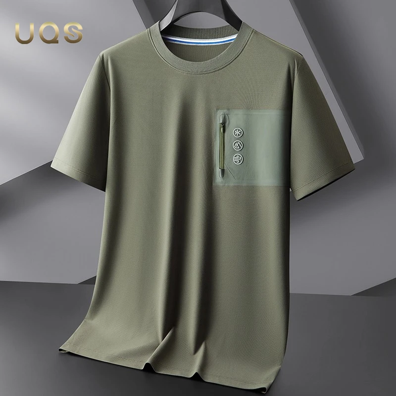 大码短袖男装夏季速干透气运动日常休闲上衣宽松舒适圆领薄款亲肤