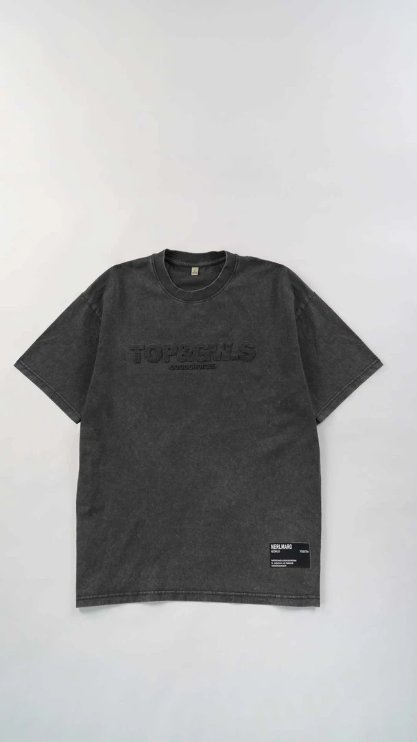 【断码清货】水洗做旧【凹凸钢印浮雕＋皮标】美式潮牌宽松版短袖T恤