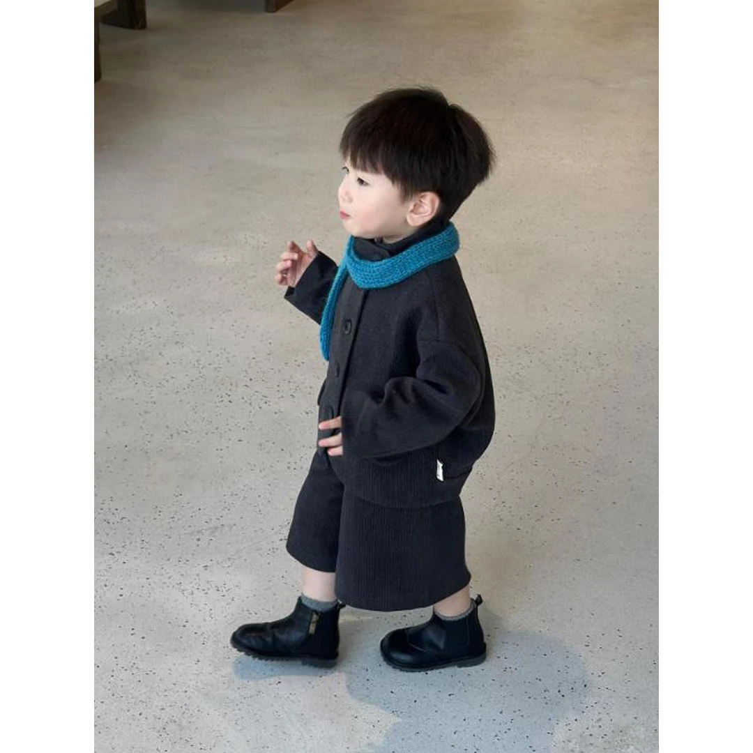 男童冬套装2026新款儿童时尚好看百搭保女12岁男童潮款加绒套装