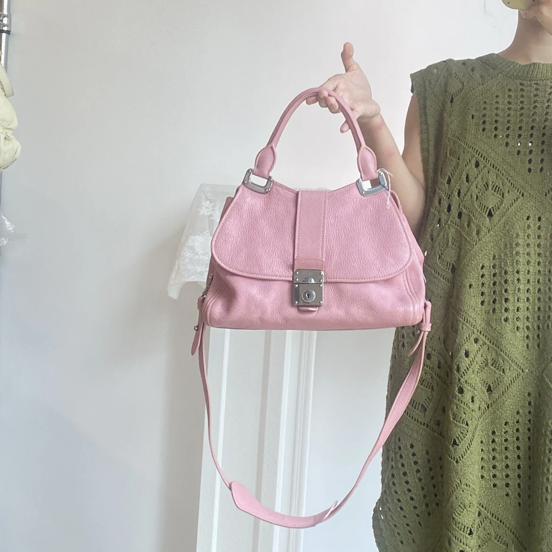 95新 MIU MIU/缪缪 miumiu 少女粉手提斜挎包