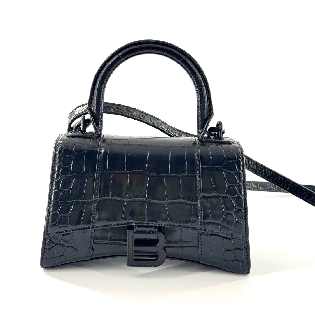 99新 Balenciaga/巴黎世家 巴黎世家黑色沙漏包XS