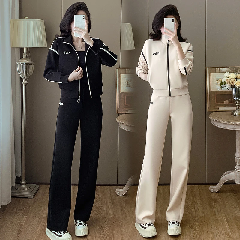 早春运动套装女时尚洋气时髦2025新款韩版减龄休闲卫衣外套两件套