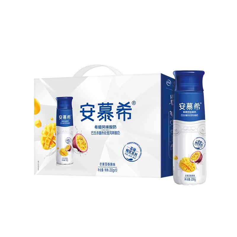 伊利4月产安慕希芒果百香果风味酸奶230g*10瓶/整箱常温营养