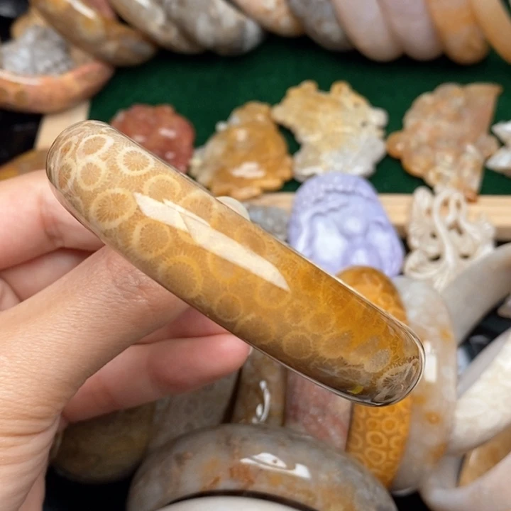 硅化珊瑚（珊瑚玉）手镯未镶嵌62.3