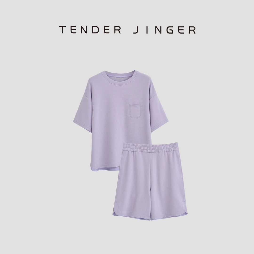 Tender Jinger云梯棉休闲短袖套装T52JLL80294