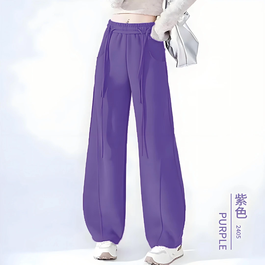 #2窄版香蕉运动裤女新春季新款美式直筒裤宽松休闲阔腿裤