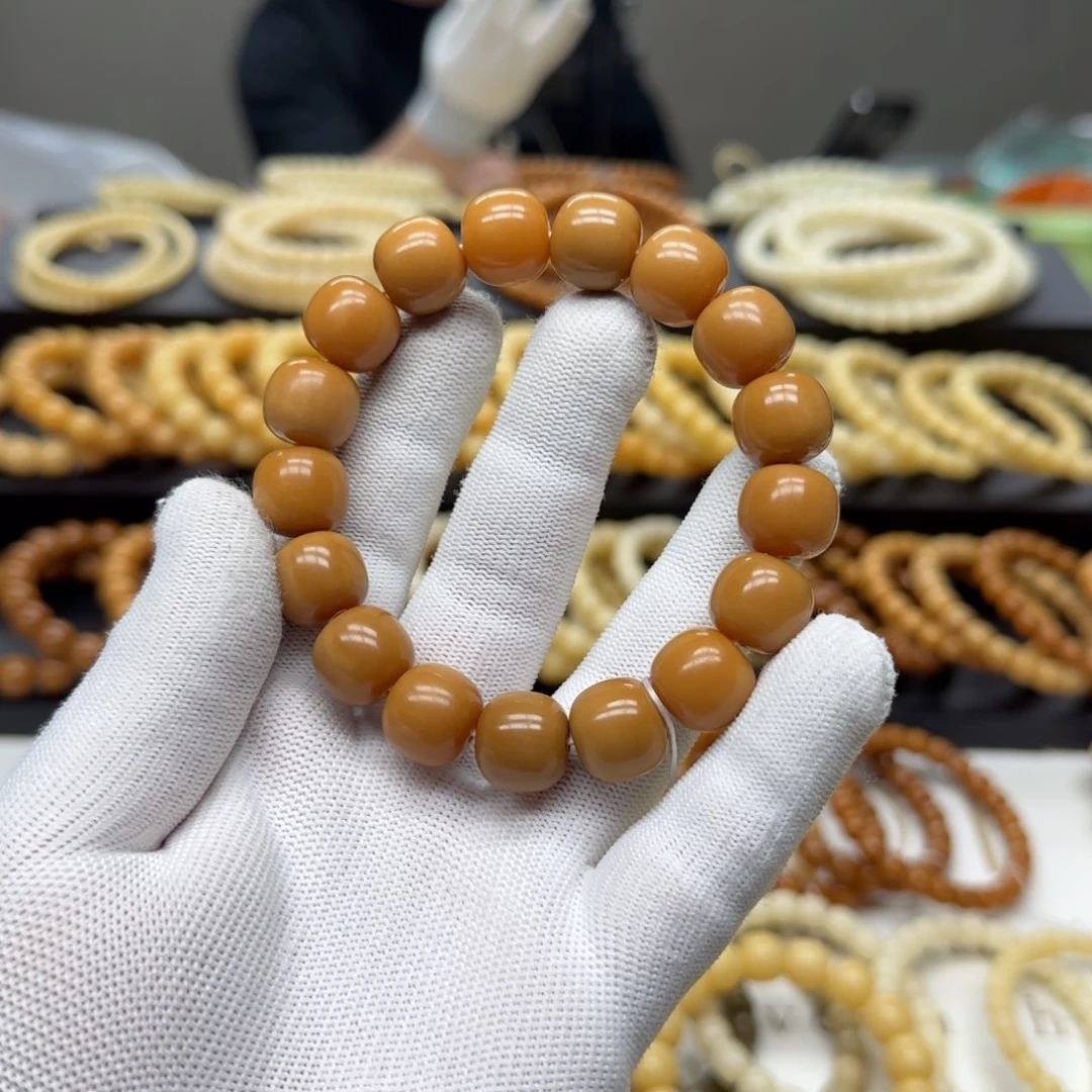 小***雪菩提根/象牙果手串13×14 11年 精工