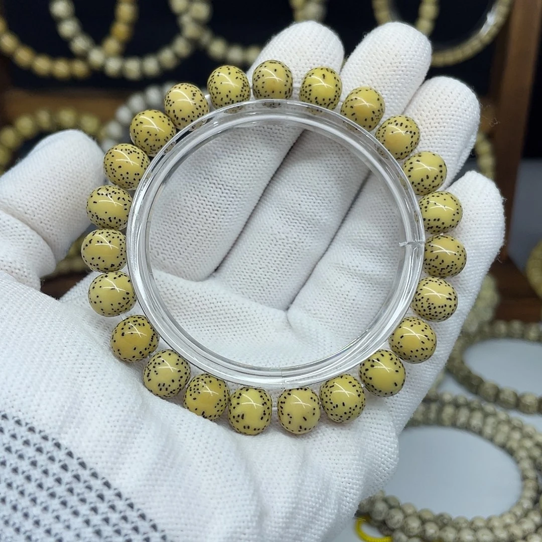 星月菩提手串10-9，苹果珠侧留白