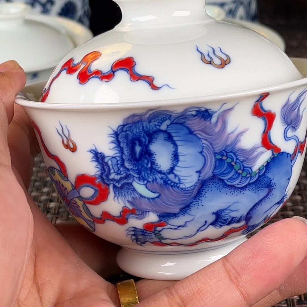 瓷片景德镇陶瓷盖碗
