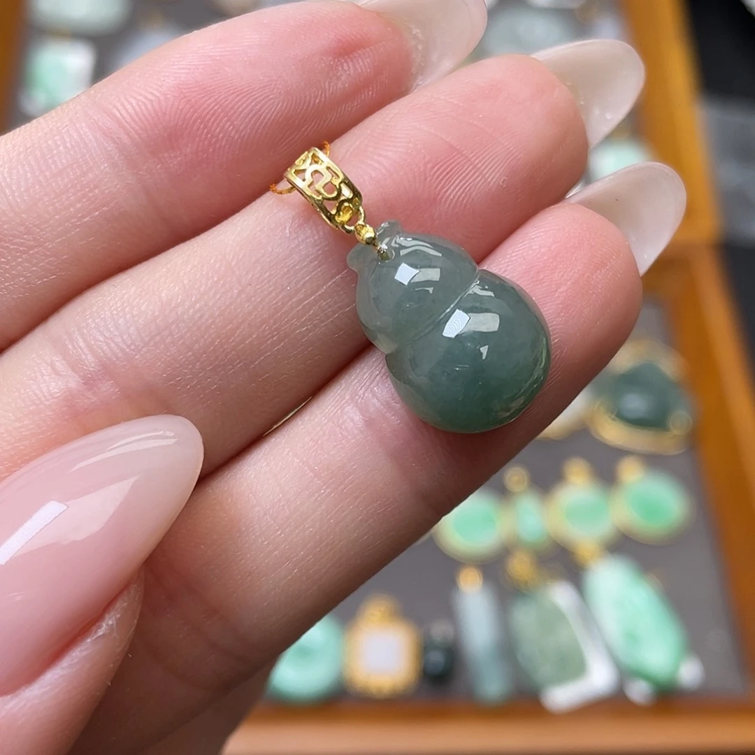 翡翠银S925镶嵌吊坠(不含链)