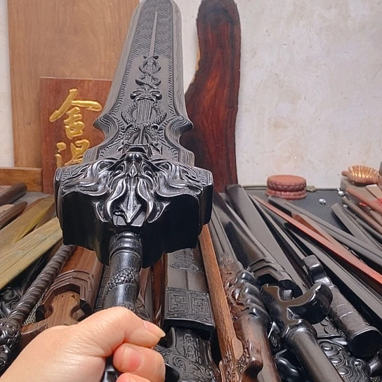 血檀木做旧80长龙泉