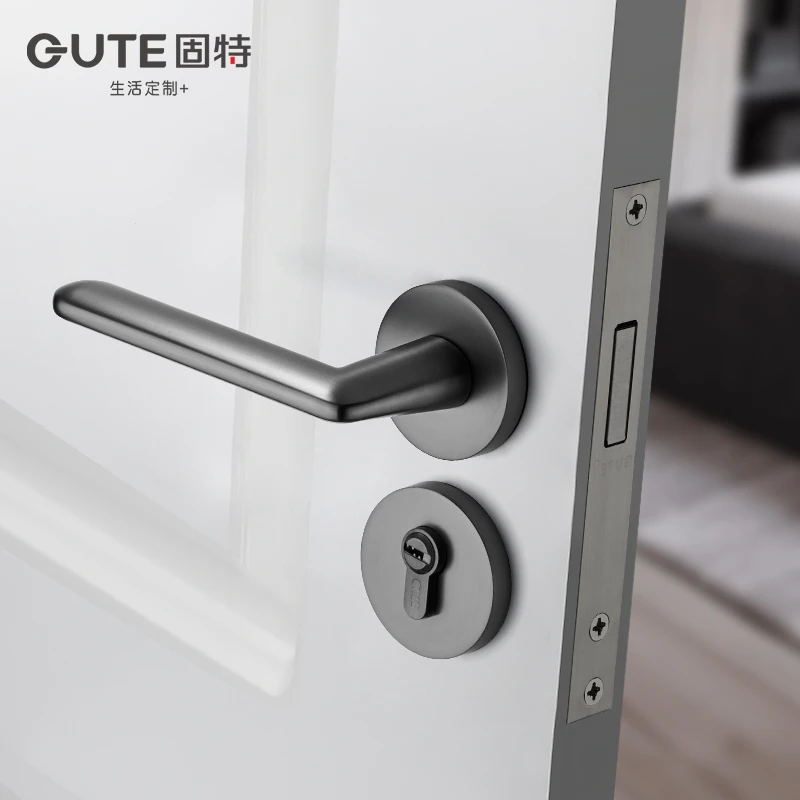 固特门锁室内家用房门锁卧室木门把手磁吸分体锁卫生间执手锁具