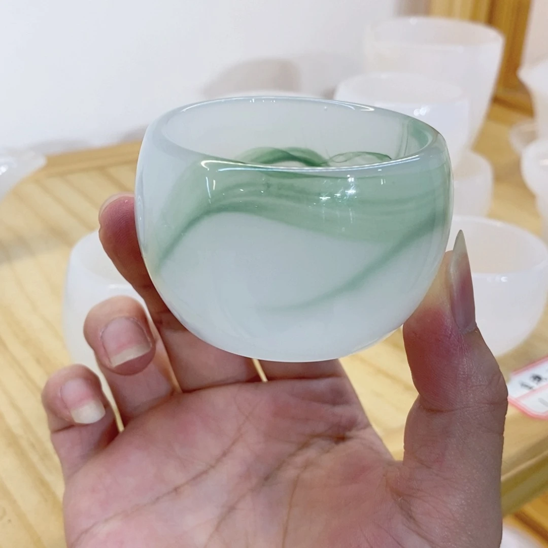 漂绿色琉璃客杯杯