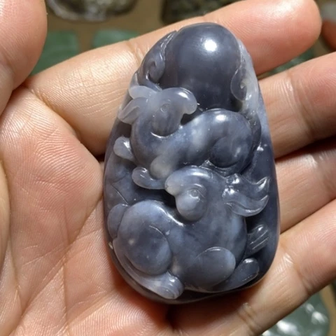 和田玉未镶嵌挂件