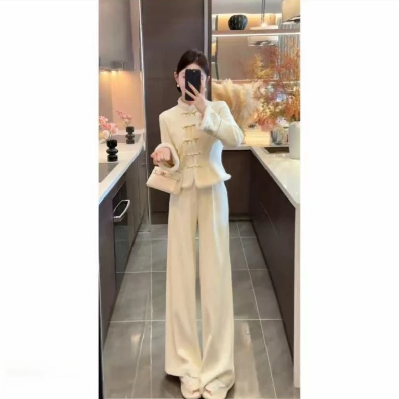 【加绒加厚+运费险】玉骨2025秋冬加绒加厚收腰刺绣盘扣JJQ5TZ6