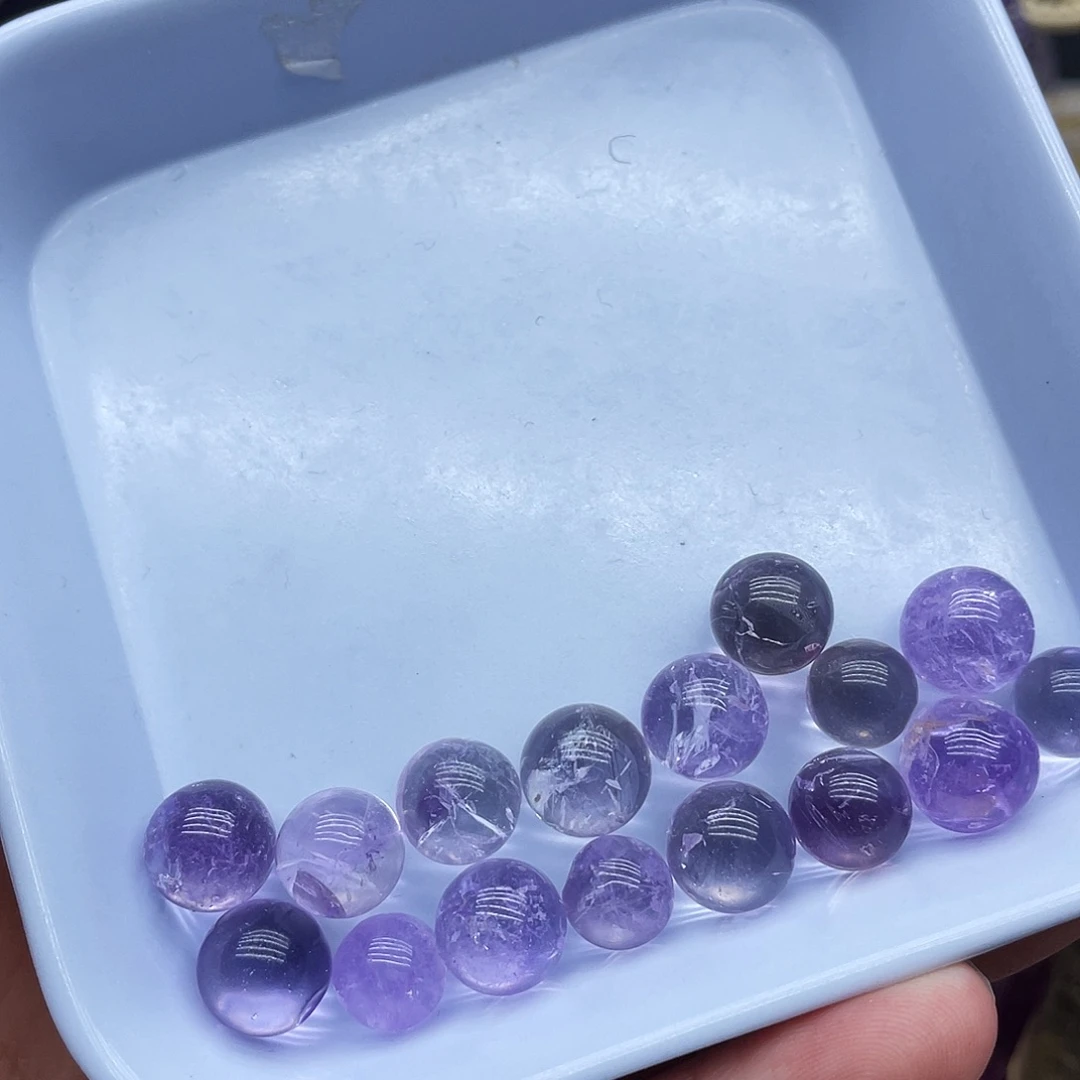 珠宝半成品未镶嵌水晶紫水晶珠子87