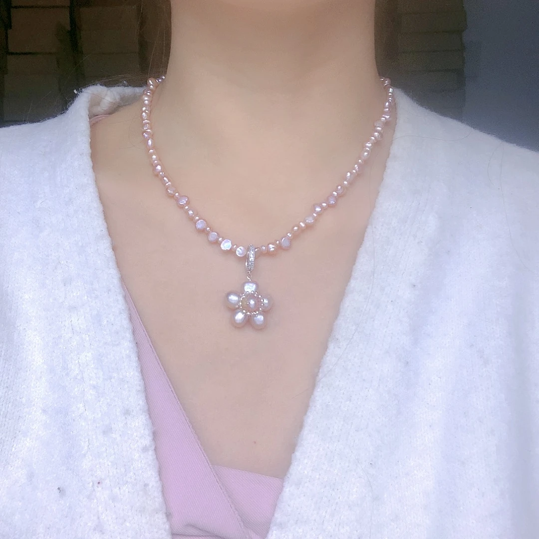 银S925镶嵌耳饰淡水珍珠