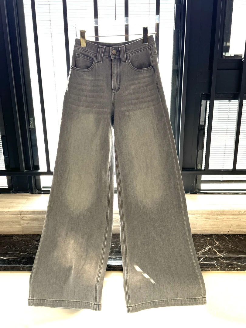 GABBY 土耳其进口面料灰色牛仔裤Z005