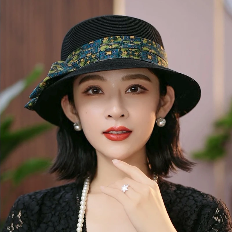 布塔香云纱草帽女士夏季防晒防紫外线遮阳帽海边太阳帽百搭PT1227