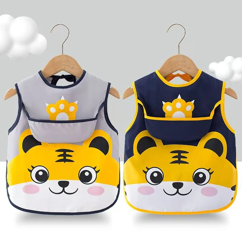 男宝防水罩衣宝宝饭兜儿童围兜吃饭围兜婴幼儿夏天薄款反穿衣