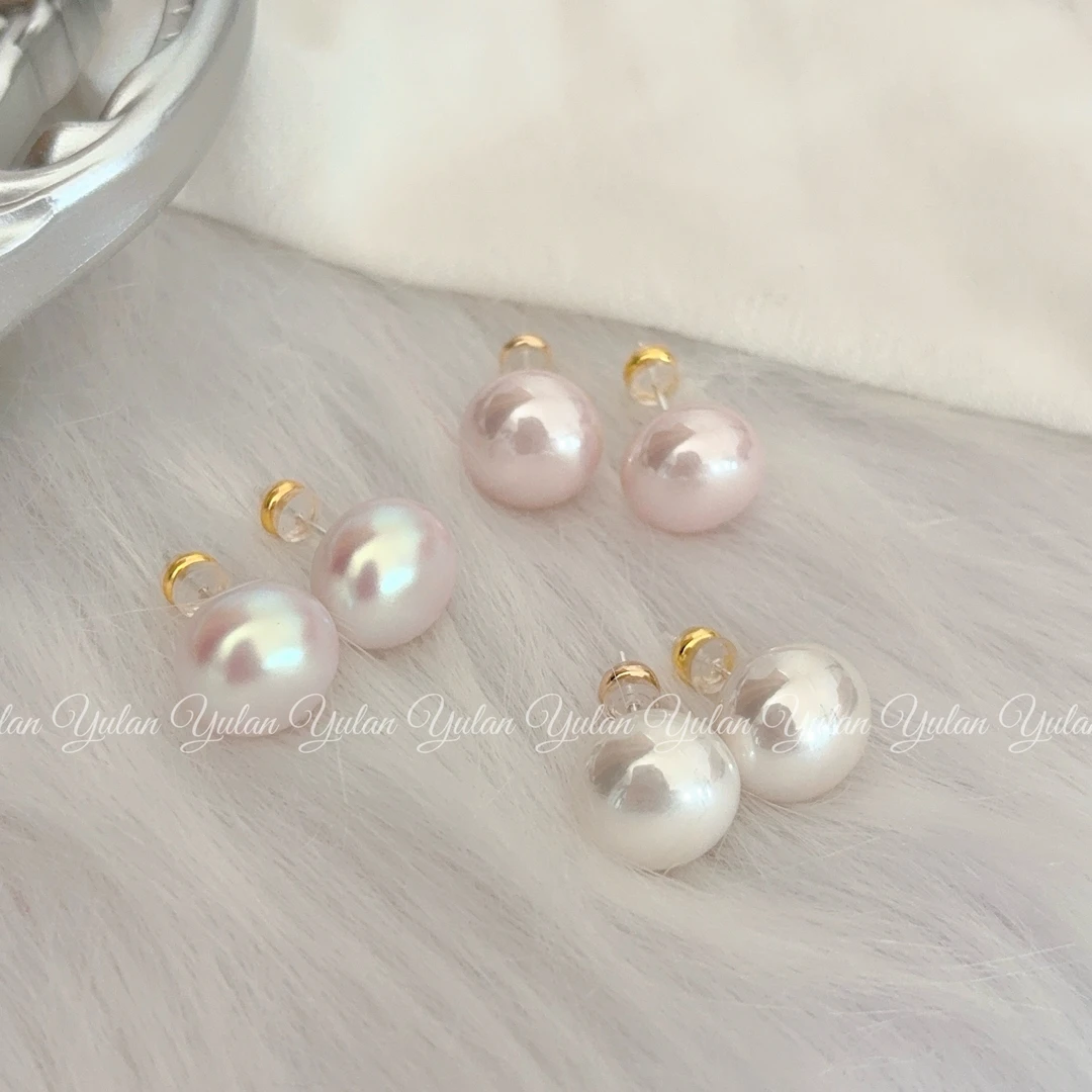 非金属仿珍珠耳饰 施家馒头珍珠耳钉高级感轻奢法式ins简约气质甜