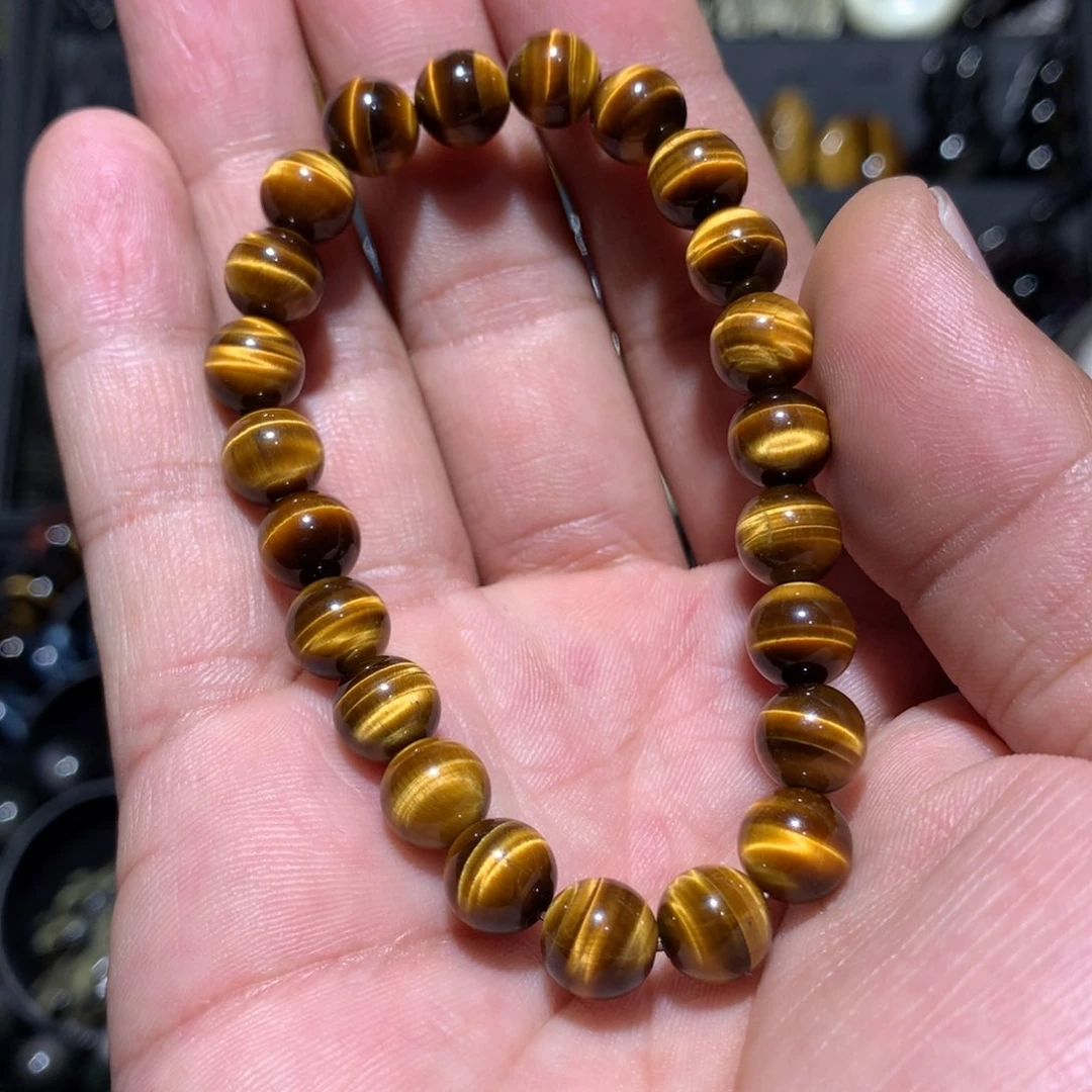 木变石（虎睛石）手链未镶嵌脱****夫