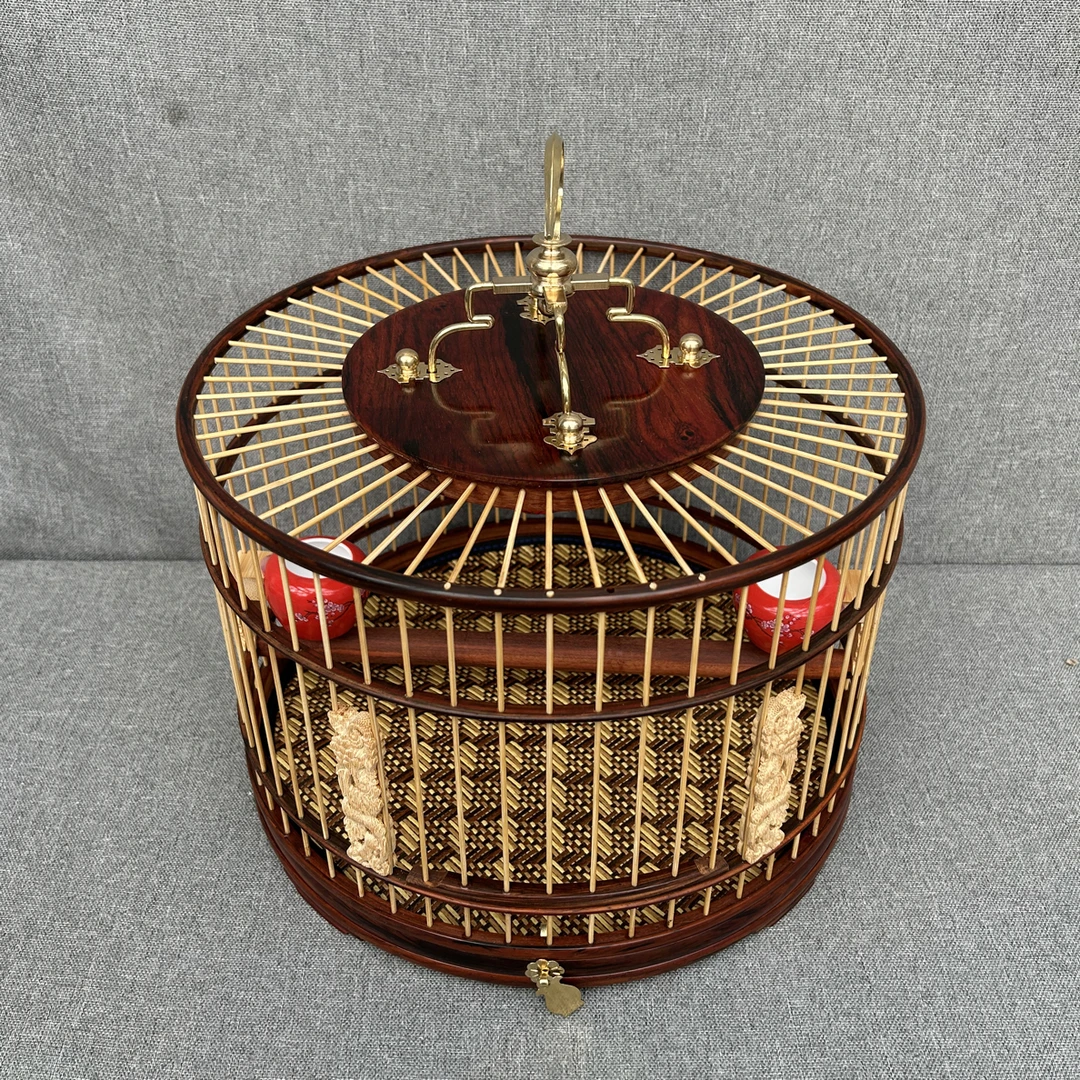 高端红木鸟笼56条靛颏专用款