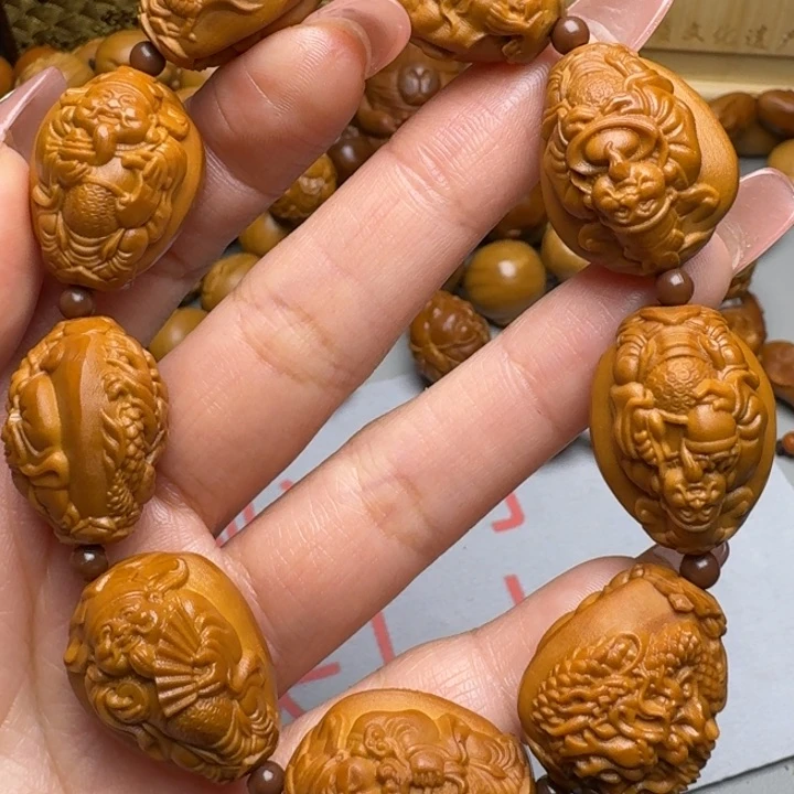 橄榄核手串/手链九龙财神