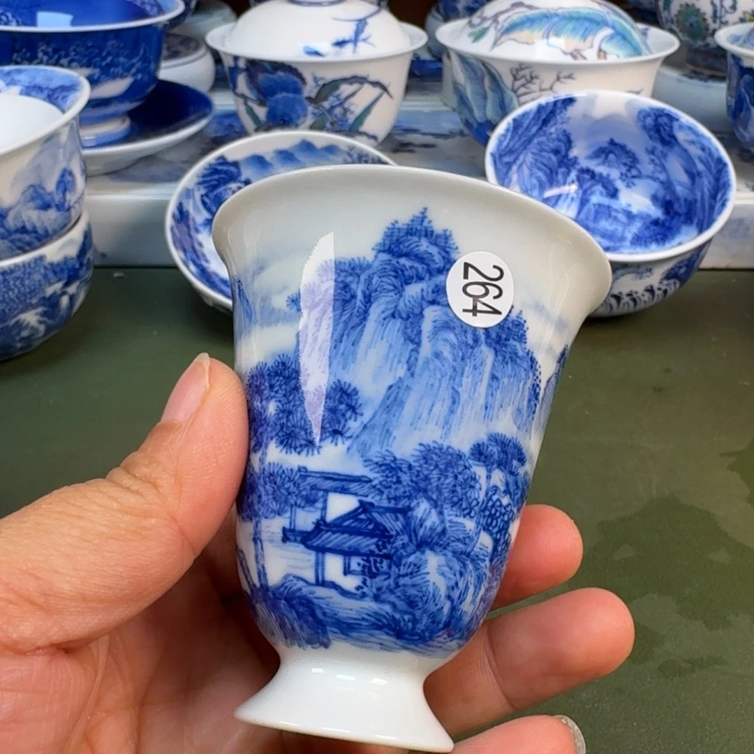 陶景德镇纯手绘茶具圆圆264